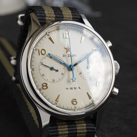 Antique 1963 Sapphire Chronograph Mens Watch Pilot Seagull Movement st1901 Hand Wind Mechanical Men Clock Military Sport Watches ► Photo 1/6