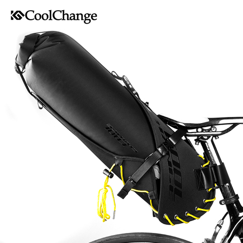 CoolChange Waterproof Bike Saddle Bag Large Capacity Foldable Tail Rear Bicycle Bag Cycling MTB Trunk Pannier Backpack 12L ► Photo 1/6