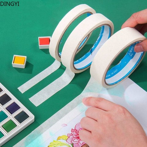 Watercolor Masking Tape Art Painting Adhesive Textured Tape Paper Writable Anti-dirty Cover Glue Leave White Tool  Art Supplies ► Photo 1/1