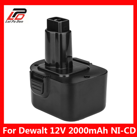 Ni-CD 2.0Ah Replacement Power Tool Battery For Dewalt 12V 2000mah DE9074 DC9071 DE9037 DE9071 DE9074 DE9075 DW9071 DW9072 DW9074 ► Photo 1/6