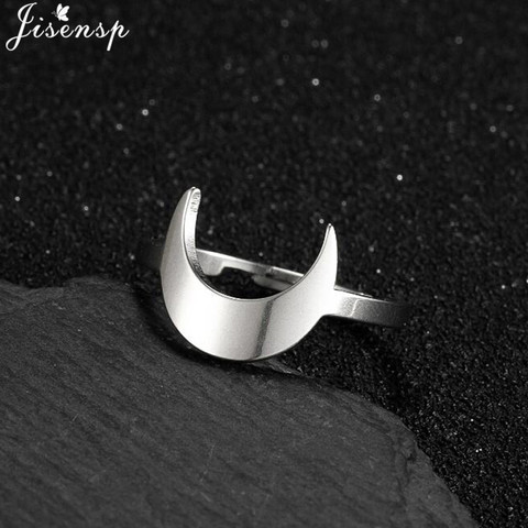 Boho Geometric Crescent Moon Open Adjustable Ring for Women Girls Minimalist Jewelry Punk Fashion Finger Rings 2022 New ► Photo 1/6