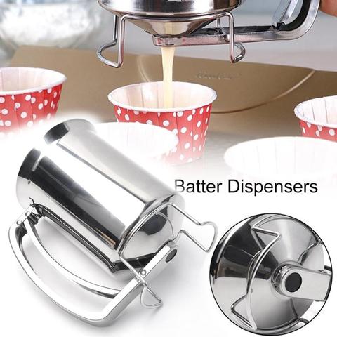 Handheld Pancake Batter Dispenser Without Lid Stainless Steel Professional Batter Funnel Kitchen Tool For Baking Cake Cupcakes ► Photo 1/6