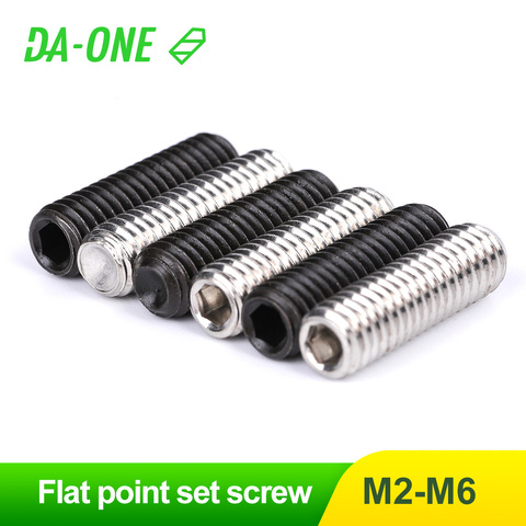 50pcs M2 M2.5 M3 M4 M5 M6 DIN916 304 Stainless Black Grade 12.9 Steel Hex Hexagon Socket Allen Cup Point Grub Screw Set Bolt ► Photo 1/6