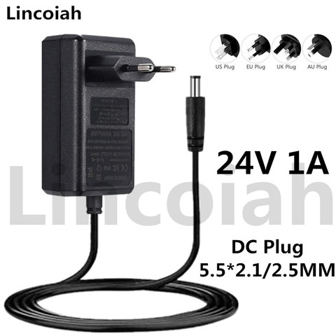 24V 1A 24W AC/DC Adapter Switching Power Supply 24 Volt 1000mA for LED Strip Light CCTV Camera BT Speaker GPS Webcam Router ► Photo 1/3