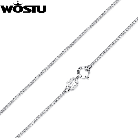 Hot Sale 925 Sterling Silver Link Chains Necklaces Fit For Pendant Charm For Women Men Luxury S925 Jewelry Gift CQA006 ► Photo 1/6