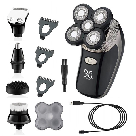 5-in1 wet dry electric shaver washable shaving machine for men beard trimmer electric razor body facial USB rechargeable male ► Photo 1/6