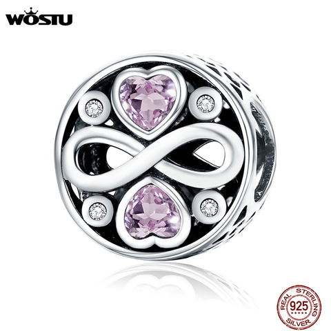WOSTU Hot Sale 925 Sterling Silver Our Forever Love Beads Fit Original Charm Bracelet DIY Jewelry Lover Gift CQC240 ► Photo 1/5