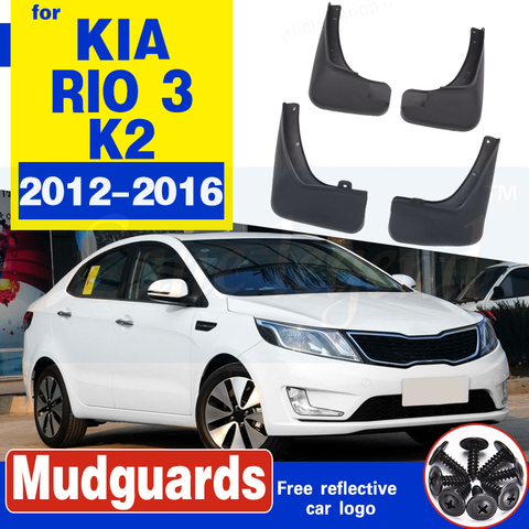 For KIA RIO 3 K2 UB 2012 2013 2014 2015 2016 Fender Mudguard Mud Flaps Guard Splash Flap Mudguards Car Front Rear Accessories ► Photo 1/6