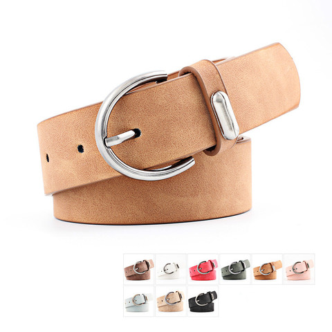 Women belt New Wide Suede Leather Waist belt Female Casual Ladies Pin Buckle belts for Women Dresses belts cinturon  femme mujer ► Photo 1/6