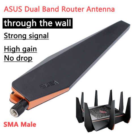8pcs 2.4G 5.8G Dual band WIFI Antenna ASUS GT-AC5300 Wireless Router RP-SMA Male Universal antenna amplifier external mast tuner ► Photo 1/3