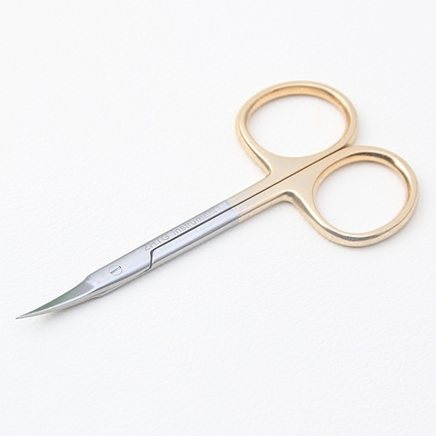 Korean style double eyelid scissors with gold handle Stainless steel fine sharp instruments Beauty scissors ► Photo 1/6