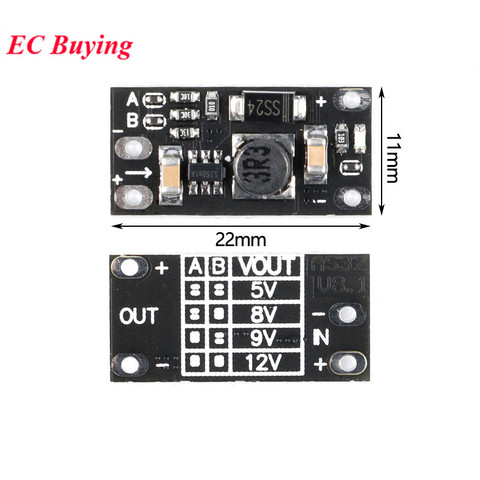 Mini DC-DC Boost Step Up Power Supply Module DC 5V 8V 9V 12V 3.7V to 12V Lithium Battery Board Voltage Regulator LED Indicator ► Photo 1/6