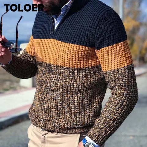 Men Knitted Sweater 2022 Spring Warm V Neck Pullover Jumper Long Sleeve Casual Loose Male Autumn Winter Knitwear Tops Plus Size ► Photo 1/6