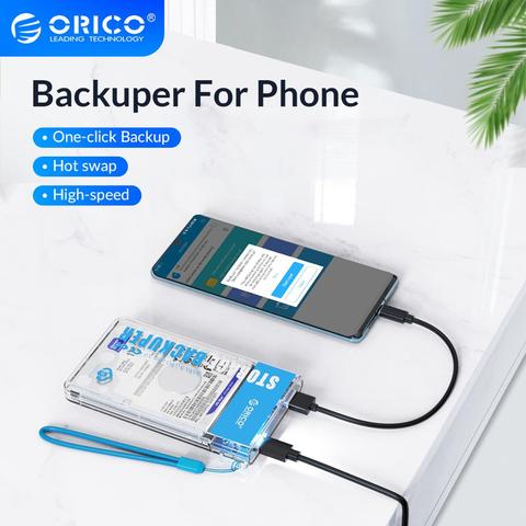 ORICO Backuper Backup for Phone Support  4TB Capacity 5Gbps SATA TO USB C Port One-touch Backup/Delete For Travel,Parties,Work ► Photo 1/6