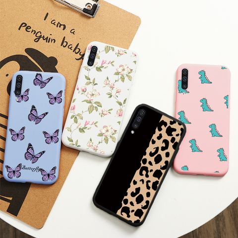 Cases For Samsung Galaxy A50 Phone Cases Silicone TPU Back Cover For Samsung A50S A30S A50 A30 S Flowers Protective Bumper Shell ► Photo 1/6