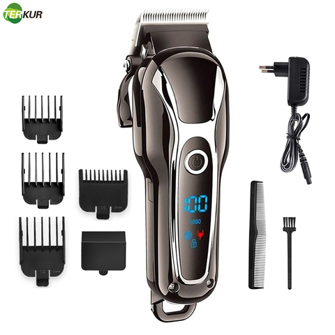 Professional Hair Clipper Men Digital  Hair Trimmer LCD Electric Hair Cutting Machine Salon Tool Haircut Cordless Rechargeable ► Photo 1/6