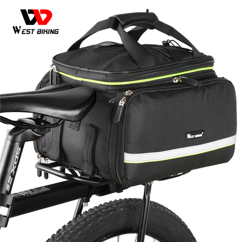 WEST BIKING Waterproof Bicycle Carrier Bag Multifunctional Large Capacity Travel Bags With Raincover 20-30L MTB Road Bicycle Bag ► Photo 1/6