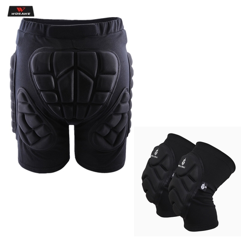 WOSAWE Padded Motorcycle Pants Outdoor Sports Skiing Shorts Hip Pad Protector Armor Ski Snowboard Skate Pants Motor Shorts ► Photo 1/6