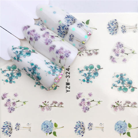 YWK 1 PC Flower / Animal Designs Water Transfer Sticker Nail Art Decals DIY Fashion Wraps Tips Manicure Tools ► Photo 1/6