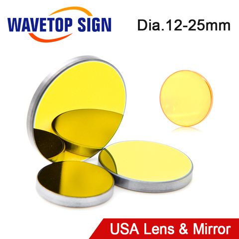 CO2 USA CVD ZnSe Focus Lens Dia.18 19.05 20mm 3Pcs Si or Mo Reflect Mirror for Co2 Laser Engraving and Cutting Machine ► Photo 1/6