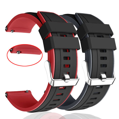 20/22mm SIlicone Strap For Amazfit Bip S gts gtr 42mm 47mm Bracelet for xiaomi Amazfit Pace Stratos 3 2 GTR 2 2E GTR2 Strap ► Photo 1/6