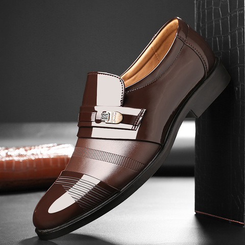 wedding dress suit formal shoes men loafers men slip on men dress shoes business shoes men oxford leather zapatos hombre vestir9 ► Photo 1/5