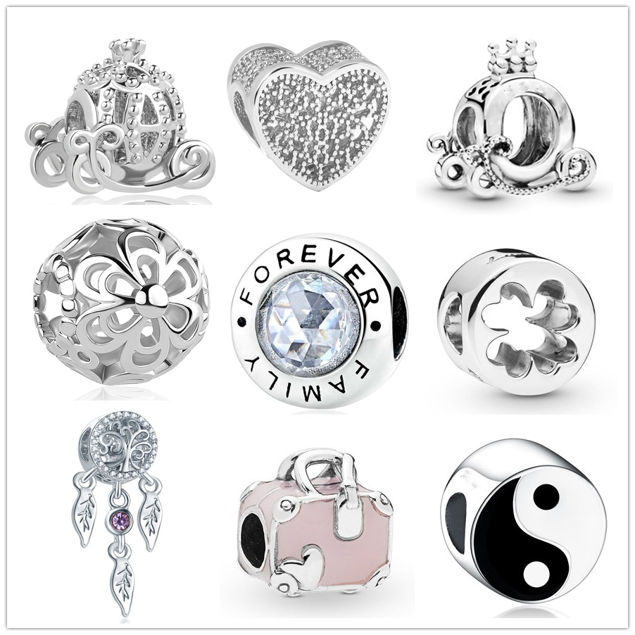 New original free shipping Pandora charm bead forever family Charm