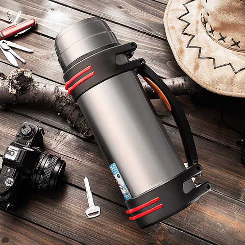 Efficient Insulation Thermos Travel Hiking Office Stainless Steel Thermo Cup Leakproof Portable High Capacity Coffee Vacuum cup ► Photo 1/6