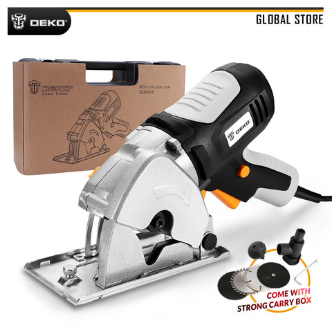 DEKO DKMS85Q2 26mm Depth Mini Circular Saw with 4 Blades, BMC Box Electric Wood Saw Personal Safety & Electrical Safety System ► Photo 1/6