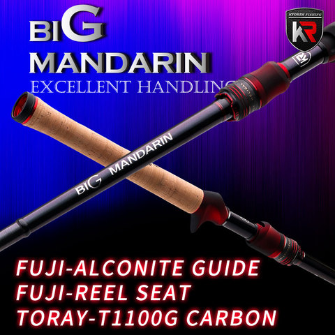 Kyorim BIG MANDARIN LURE ROD C662M Japan Fuji Alconite Guide Skts Casting Reel Seat 1.98M 2 Sections ► Photo 1/5