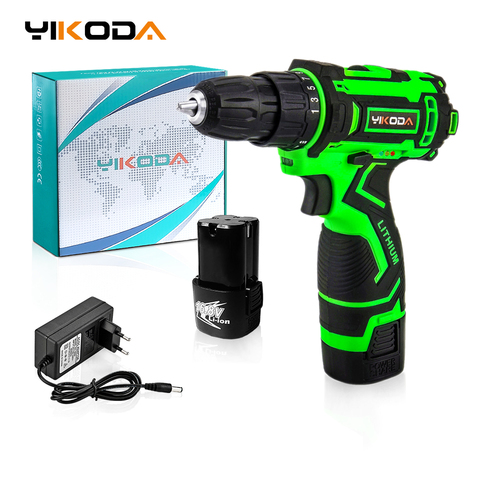 YIKODA 16.8V Electric Screwdriver Lithium Battery Power Driver DC Mini Cordless Drill Two Speed DIY 3/8-Inch Hand Held Tools ► Photo 1/6