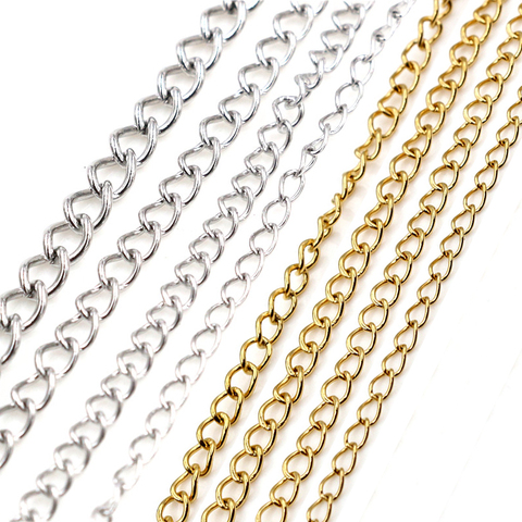 5 Meters/Lot Never Fade Stainless Steel Gold Necklace Chains Bulk For DIY Jewelry Findings Making Materials Handmade Supplies ► Photo 1/6