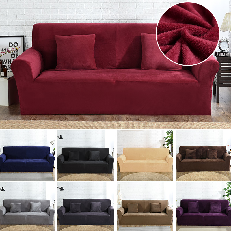 Velvet Sofa Cover For Living, Red Sectional Sofas Covers