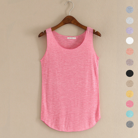 Spring Summer New Fitness Tank Tops Women Sleeveless Round Neck Loose T Shirt  Ladies Vest Singlets Slim T-shirts Woman Clothes - Price history & Review, AliExpress Seller - QEENRAAN QinXia Store