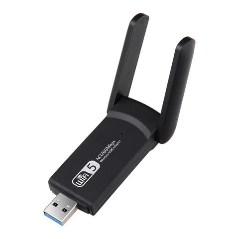 1200Mbps 2.4/5G Dual Band USB 3.0 Wireless WiFi Receiver Dongle Antenna wifi Adapter wifi адаптер ► Photo 1/6