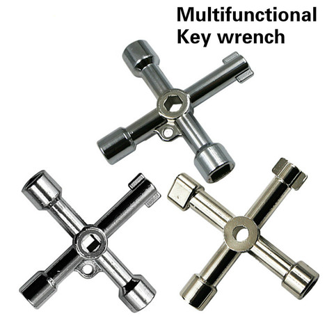 High Quality Multifunctional Cross Cabinet Triangular Key Wrench Elevator Door Water Meter Valve Square Hole Round Key. ► Photo 1/5