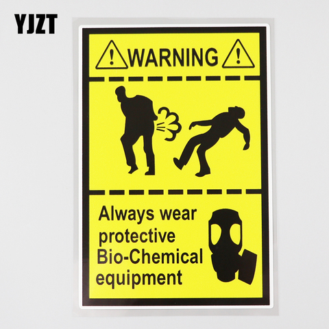 YJZT 10.4CM×15.7CM Biohazard Funny Danger Sign Decal Warning PVC Car Sticker 12C-0035 ► Photo 1/6