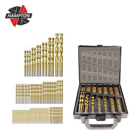 HSS Twist Drill Bit Set 99pcs Hole Cutter Drilling 1.5-10.0mm Titanium Coating Wood Metal Drilling Tools ► Photo 1/6