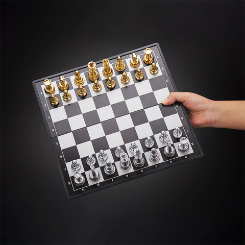 High Quality Magnetic Chess Board Medieval  Gold And Silver Chess Board Set Leisure Entertainment Children For Games Chess Gifts ► Photo 1/6