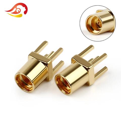 QYFANG 5Pcs MMCX Female Pin Audio Jack PCB Mount With Soldering Straight 24K Gold Plated Copper Wire Connector Metal Adapter ► Photo 1/6