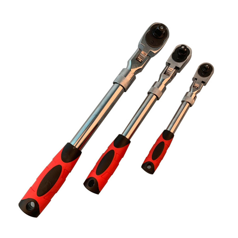 72Teeth Telescopic Ratchet Spanner Automatic Quick Release Fast 1/4 1/2 3/8 Can Adjust 90 Degrees Scaffold Ratchet Handle Wrench ► Photo 1/6