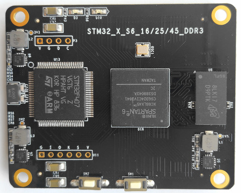 STM32 + FPGA + DDR3 Core Board STM32F407 XC6SLX16 XC6SLX25 XC6SLX45 ► Photo 1/3