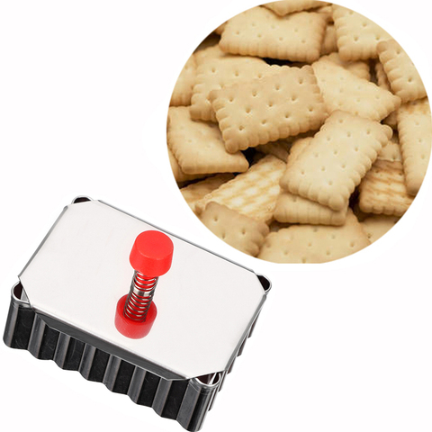 1pc Pastry Decorating Mould Fondant Pressed Cookie Mold Baking Tools Stainless Steel Plunger Cookie Cutter Square Biscuit Cutter ► Photo 1/6