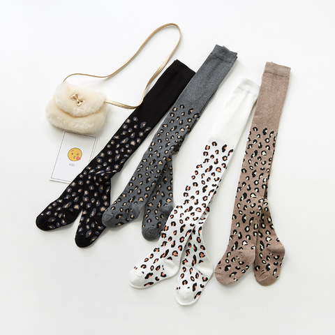 Children's Cotton Pantyhose Fashion Leopard Print Girls Tights 2-8 Years ► Photo 1/3