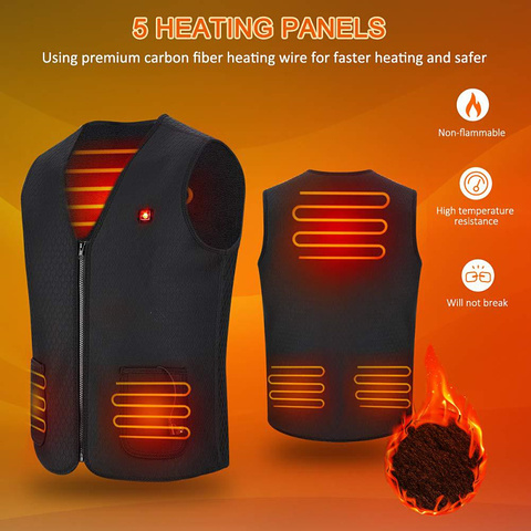 USB Charge Heater Heating Electric Vest Heat Clothes Warmer Thermal Clothing Infrared Tempreture Adjustable Beautiful Winter ► Photo 1/6