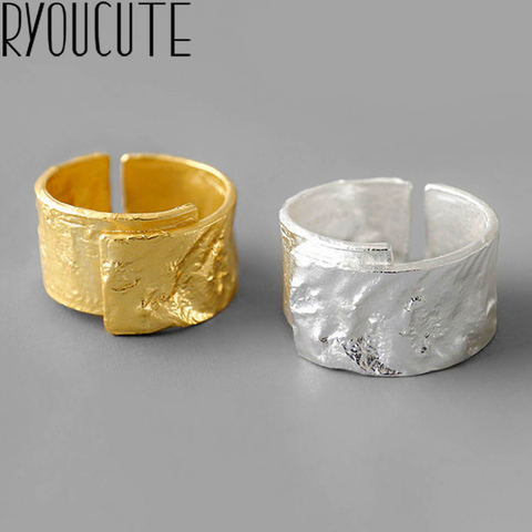 Luxury Brand Silver Color  Irregular Geometric Round Rings for Women Antique Rings Wedding Jewelry Valentines Gifts ► Photo 1/6