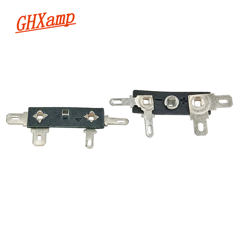 GHXAMP 2pcs Speaker Cable Connector Soldering lug 4-pin Horn Lead Tab Copper Silver Plated Lead Terminal Lug Horn Soldering Lug ► Photo 1/6