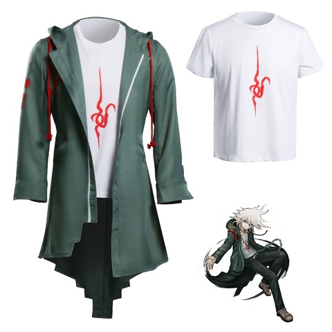 Anime Super Dangan Ronpa 2 Nagito Komaeda Cosplay Costume Unisex Danganronpa Jacket Coat and T-shirt Halloween Cosplay Costumes ► Photo 1/6