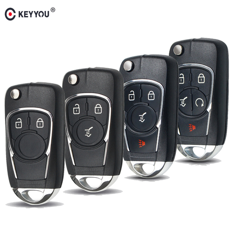 KEYYOU Modified Flip Key Shell For Chevrolet Cruze For OPEL Insignia Astra J Zafira Car Remote Replacement 2/3/4/5 Buttons Key ► Photo 1/5