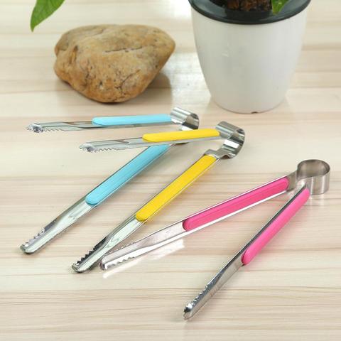 Kapmore 1pc Stainless Steel Kitchen Tongs Creative Non-Slip Barbecue Tongs Food Tongs BBQ Tools Accessories Random Color ► Photo 1/6